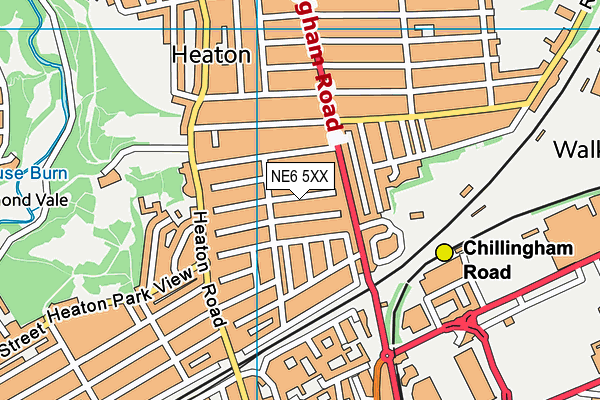 Chillingham Road Primary School map (NE6 5XX) - OS VectorMap District (Ordnance Survey)