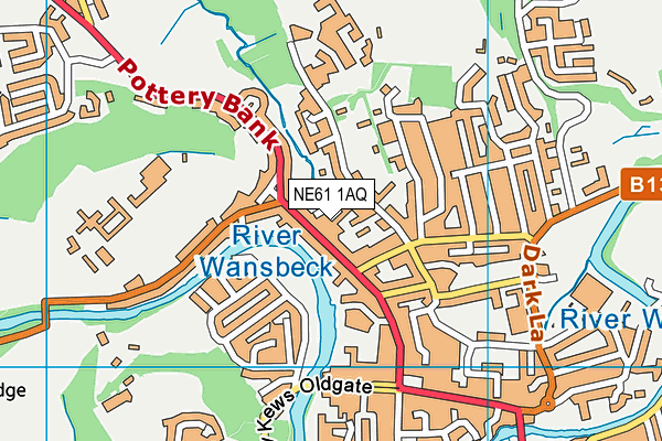 NE61 1AQ map - OS VectorMap District (Ordnance Survey)