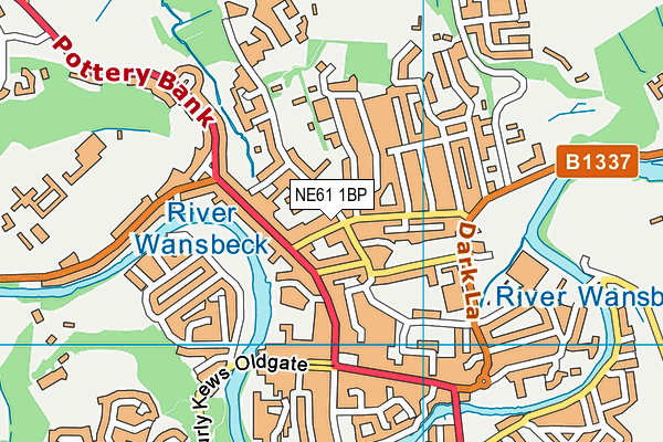 NE61 1BP map - OS VectorMap District (Ordnance Survey)