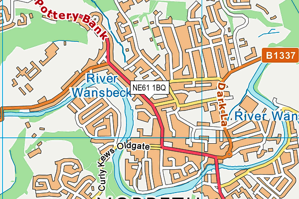 NE61 1BQ map - OS VectorMap District (Ordnance Survey)