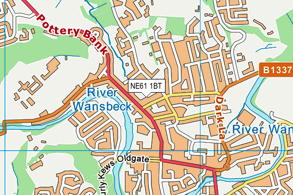 NE61 1BT map - OS VectorMap District (Ordnance Survey)