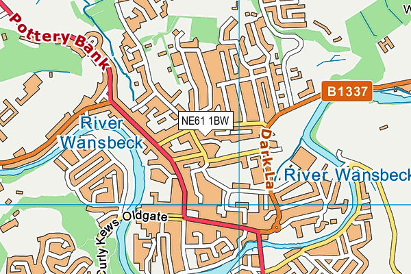 NE61 1BW map - OS VectorMap District (Ordnance Survey)