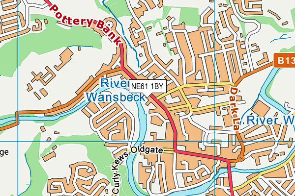 NE61 1BY map - OS VectorMap District (Ordnance Survey)