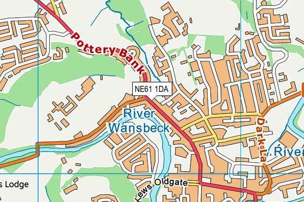 NE61 1DA map - OS VectorMap District (Ordnance Survey)