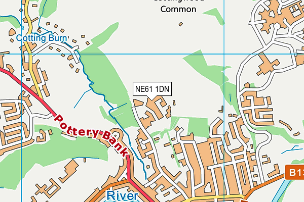 The King Edward VI School map (NE61 1DN) - OS VectorMap District (Ordnance Survey)