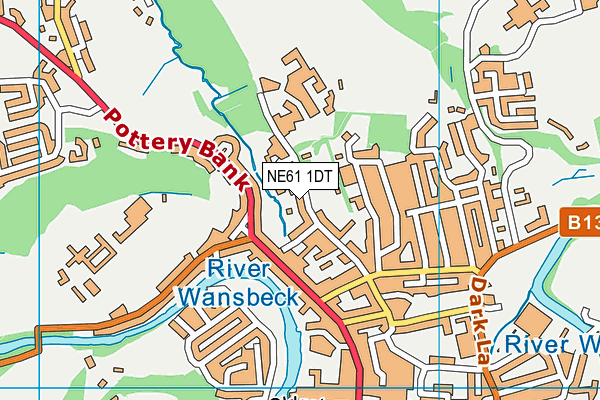 NE61 1DT map - OS VectorMap District (Ordnance Survey)