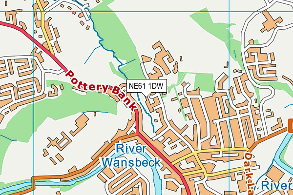 NE61 1DW map - OS VectorMap District (Ordnance Survey)