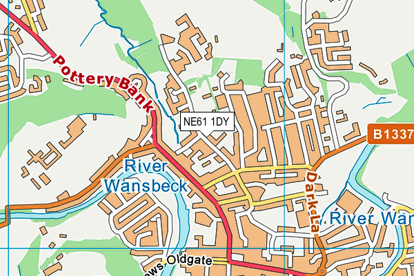 NE61 1DY map - OS VectorMap District (Ordnance Survey)