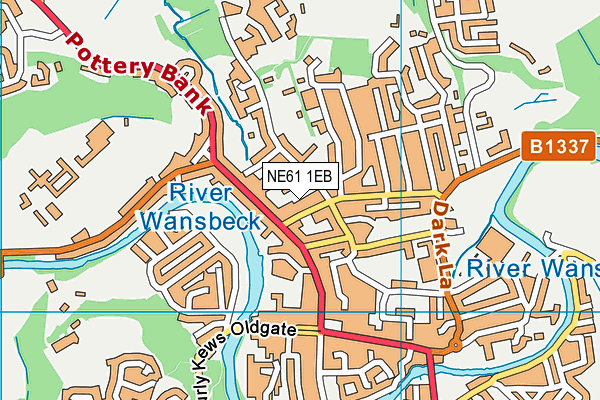 NE61 1EB map - OS VectorMap District (Ordnance Survey)