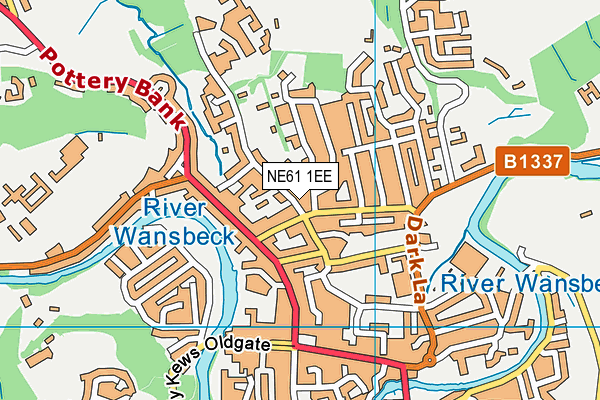 NE61 1EE map - OS VectorMap District (Ordnance Survey)