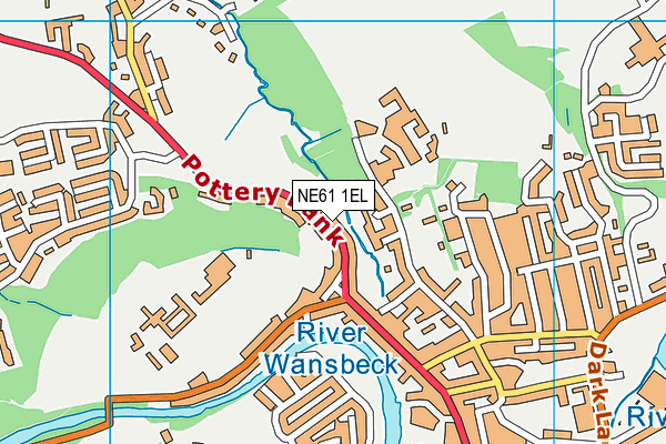 NE61 1EL map - OS VectorMap District (Ordnance Survey)