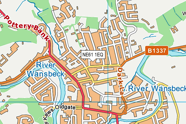 NE61 1EQ map - OS VectorMap District (Ordnance Survey)