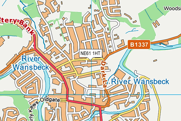 NE61 1HT map - OS VectorMap District (Ordnance Survey)