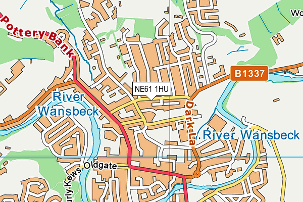 NE61 1HU map - OS VectorMap District (Ordnance Survey)