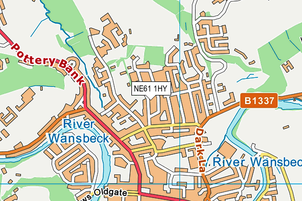 NE61 1HY map - OS VectorMap District (Ordnance Survey)