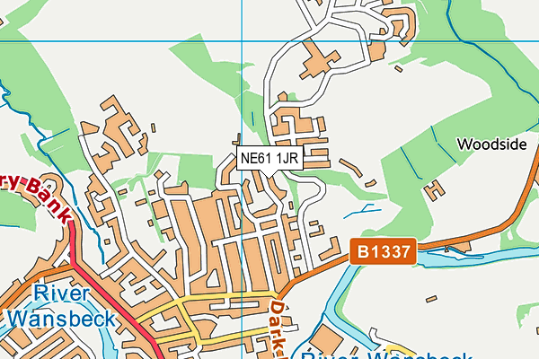 NE61 1JR map - OS VectorMap District (Ordnance Survey)