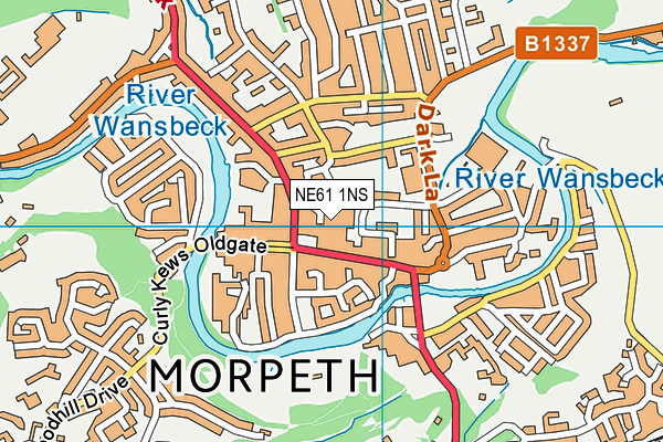 Snap Fitness (Morpeth) map (NE61 1NS) - OS VectorMap District (Ordnance Survey)