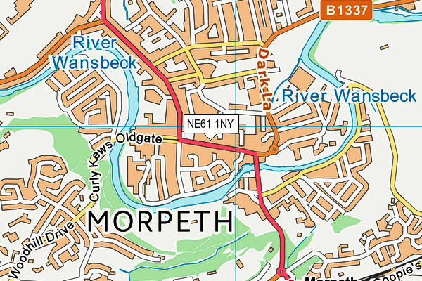 NE61 1NY map - OS VectorMap District (Ordnance Survey)