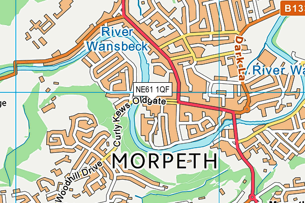 St Roberts Catholic First School, Morpeth map (NE61 1QF) - OS VectorMap District (Ordnance Survey)
