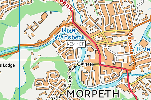 NE61 1QT map - OS VectorMap District (Ordnance Survey)