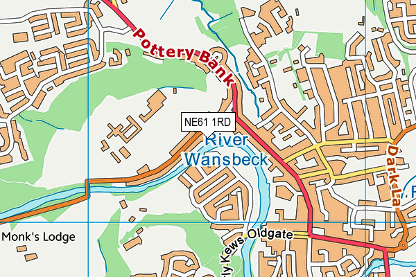 NE61 1RD map - OS VectorMap District (Ordnance Survey)