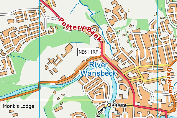 NE61 1RF map - OS VectorMap District (Ordnance Survey)