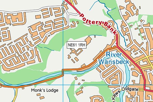 Newminster Middle School map (NE61 1RH) - OS VectorMap District (Ordnance Survey)