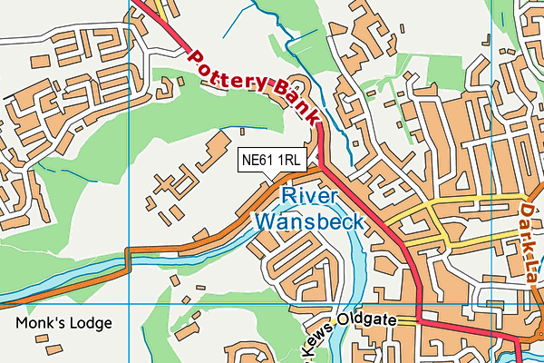 NE61 1RL map - OS VectorMap District (Ordnance Survey)