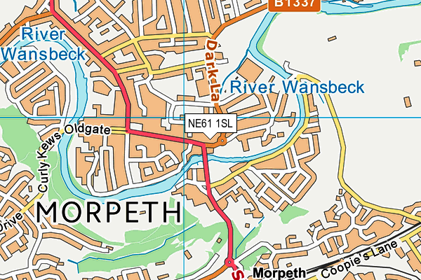 NE61 1SL map - OS VectorMap District (Ordnance Survey)