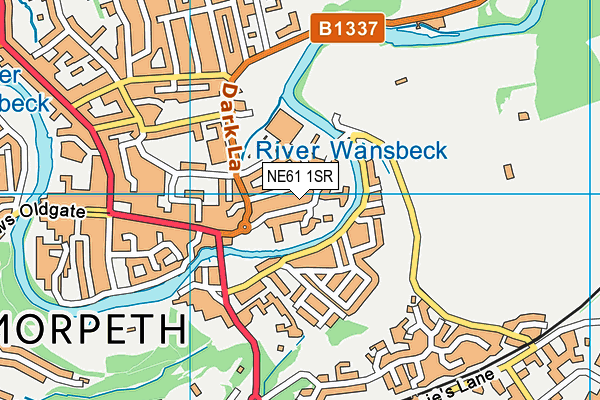 NE61 1SR map - OS VectorMap District (Ordnance Survey)