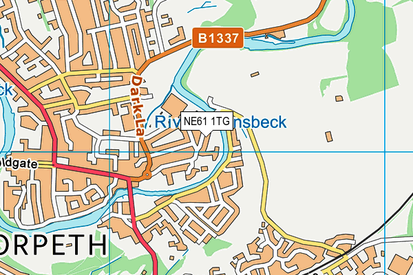 NE61 1TG map - OS VectorMap District (Ordnance Survey)