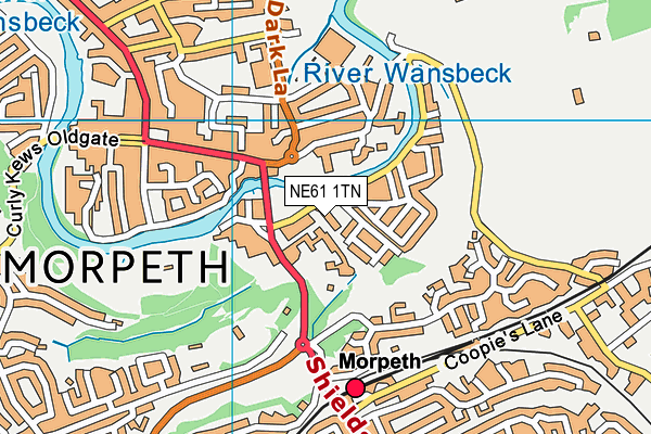 NE61 1TN map - OS VectorMap District (Ordnance Survey)