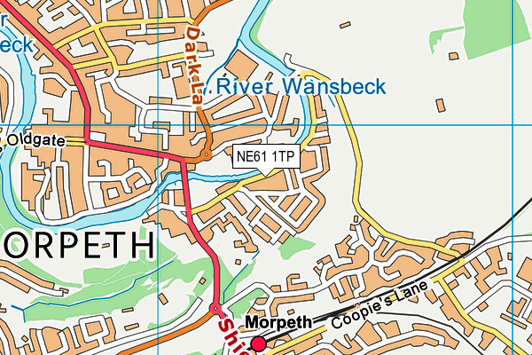 NE61 1TP map - OS VectorMap District (Ordnance Survey)