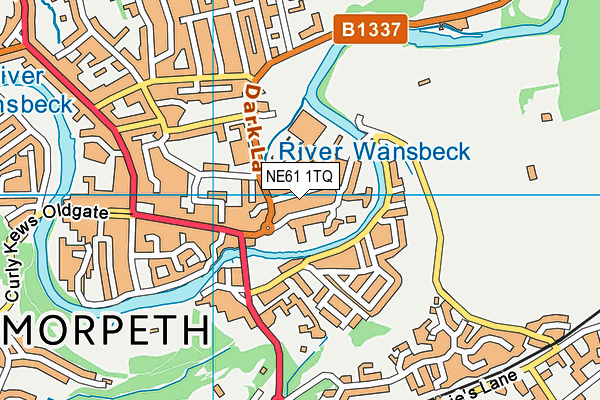 NE61 1TQ map - OS VectorMap District (Ordnance Survey)