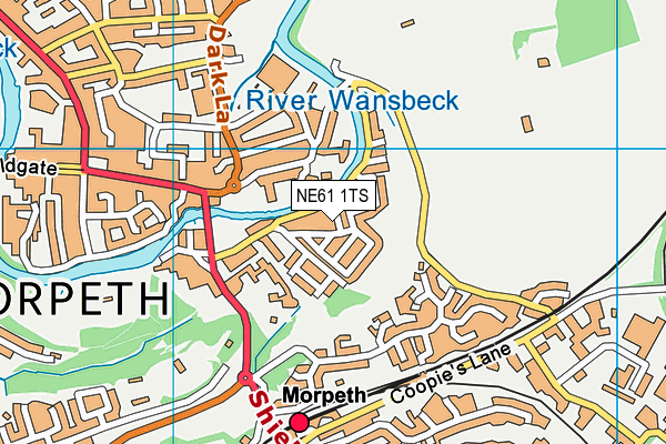 NE61 1TS map - OS VectorMap District (Ordnance Survey)