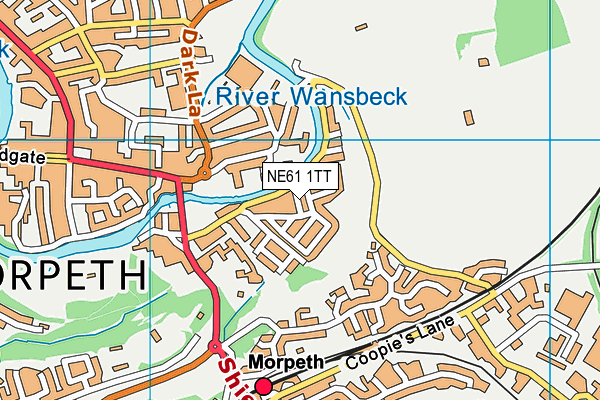 NE61 1TT map - OS VectorMap District (Ordnance Survey)