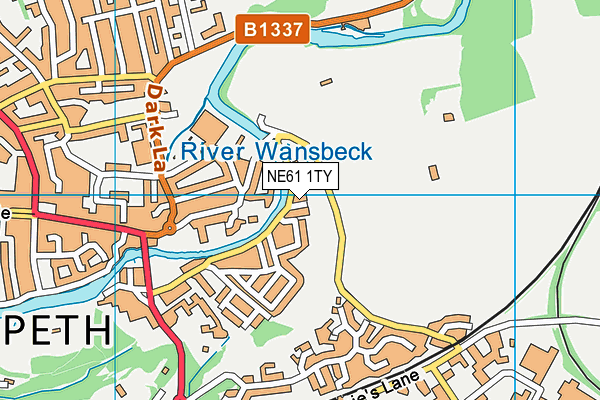 NE61 1TY map - OS VectorMap District (Ordnance Survey)