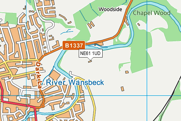 NE61 1UD map - OS VectorMap District (Ordnance Survey)