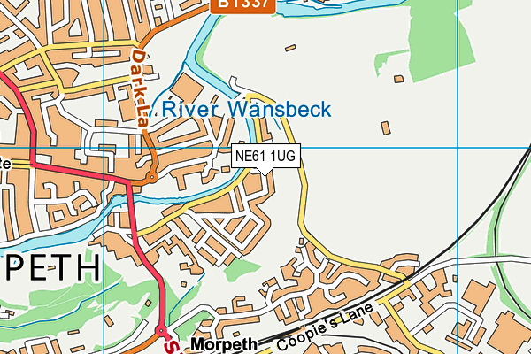 NE61 1UG map - OS VectorMap District (Ordnance Survey)