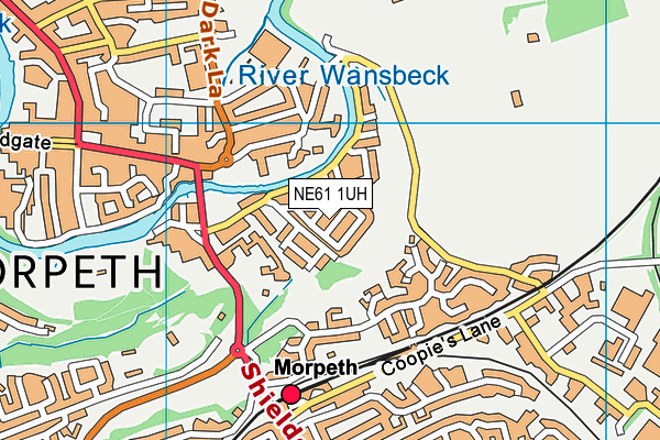 NE61 1UH map - OS VectorMap District (Ordnance Survey)
