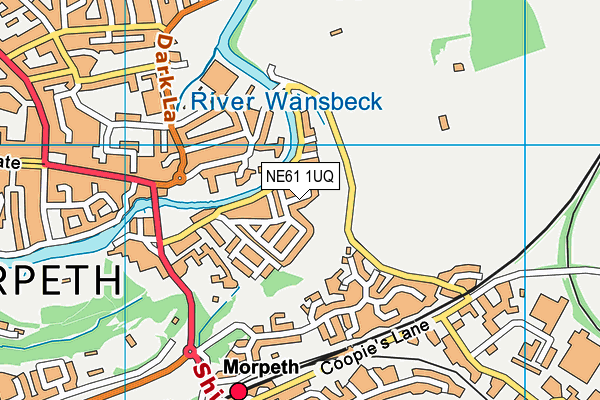 NE61 1UQ map - OS VectorMap District (Ordnance Survey)