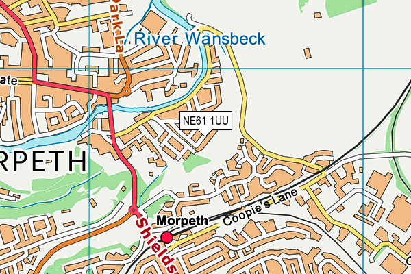 NE61 1UU map - OS VectorMap District (Ordnance Survey)