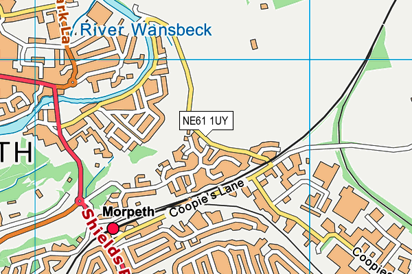 NE61 1UY map - OS VectorMap District (Ordnance Survey)