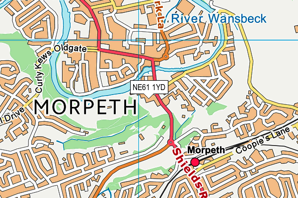 Carlisle Park map (NE61 1YD) - OS VectorMap District (Ordnance Survey)