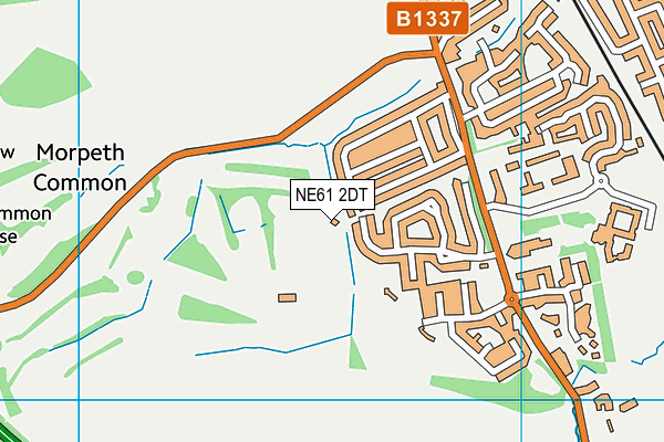 NE61 2DT map - OS VectorMap District (Ordnance Survey)