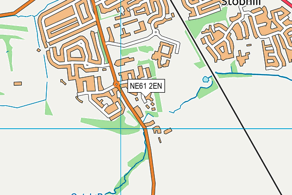 NE61 2EN map - OS VectorMap District (Ordnance Survey)