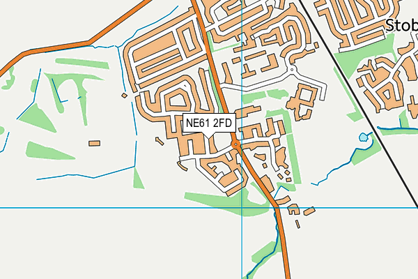 NE61 2FD map - OS VectorMap District (Ordnance Survey)
