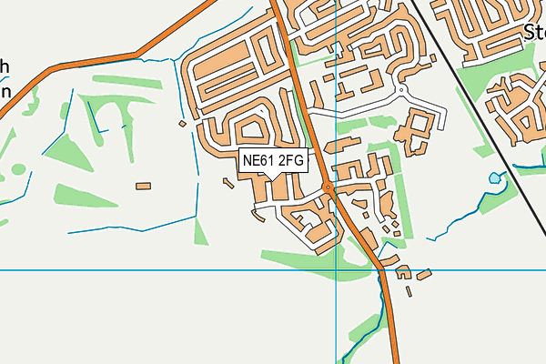 NE61 2FG map - OS VectorMap District (Ordnance Survey)