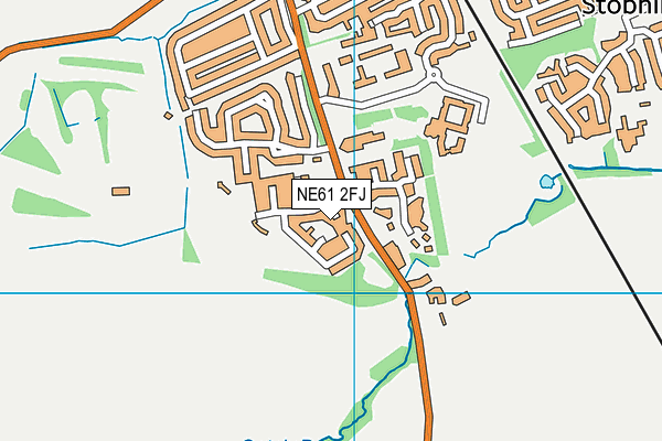 NE61 2FJ map - OS VectorMap District (Ordnance Survey)
