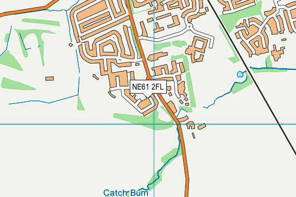 NE61 2FL map - OS VectorMap District (Ordnance Survey)